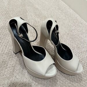Tony Bianco Cream Platform Heels